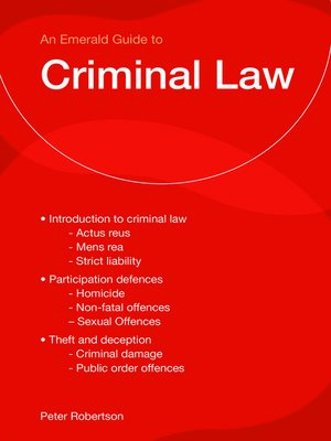 cover image of Criminal law